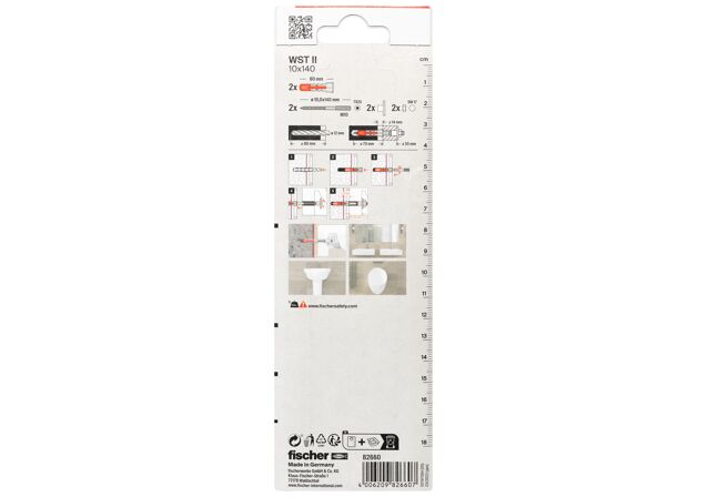 Packaging: "fischer Wash basin fixing WST II 10 x 140"