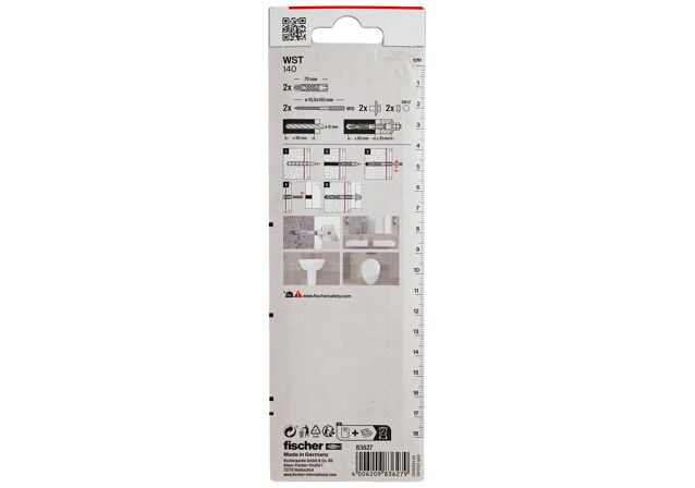 Verpackung: "fischer Waschtischbefestigung WST 10x140"