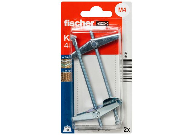 Verpackung: "fischer Kippdübel KD 4"