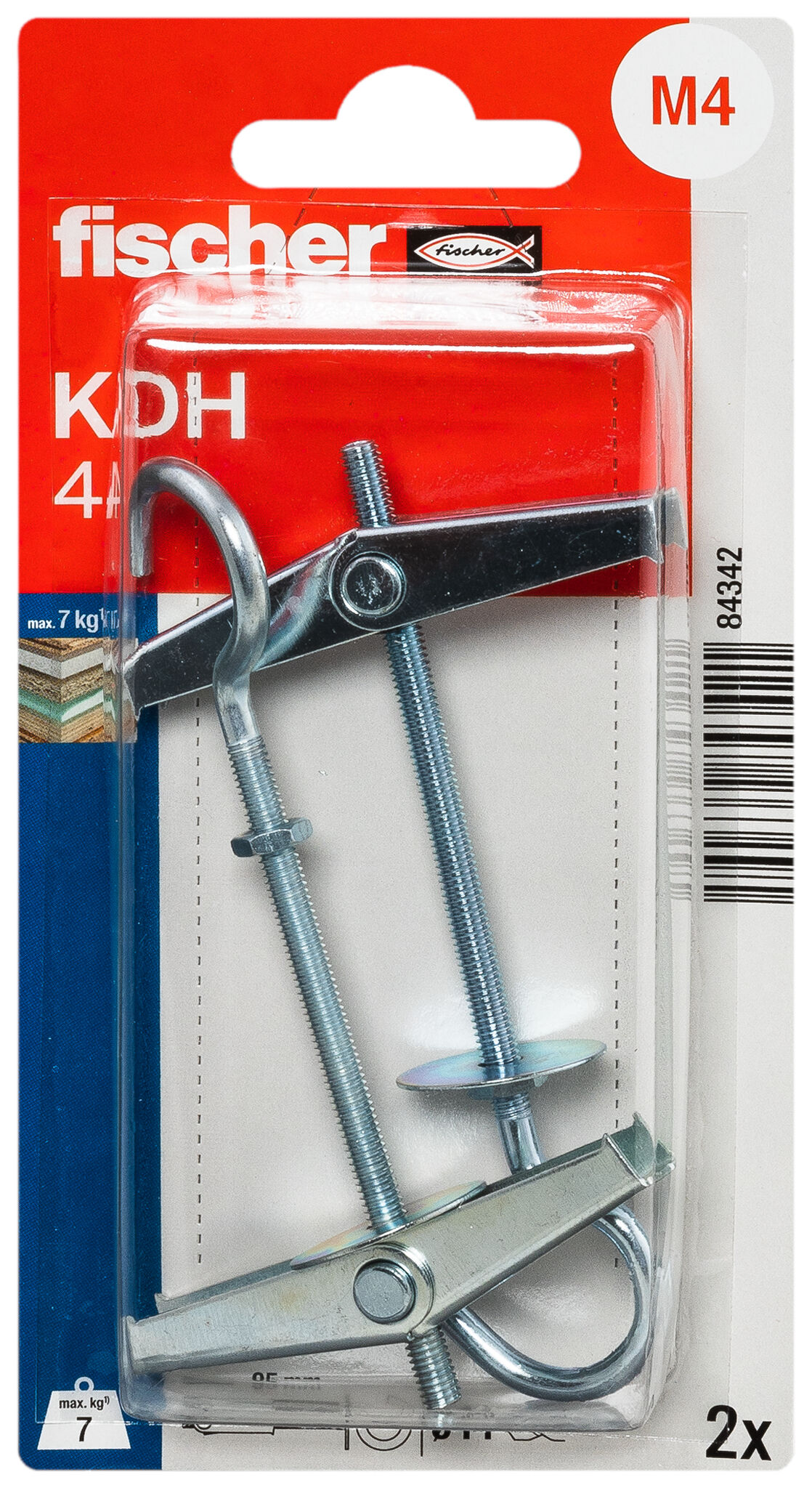 Packaging: "fischer Spring toggle KDH 4 K SB-card"
