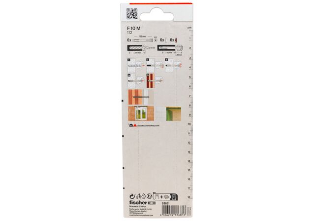 Verpackung: "fischer Fensterrahmendübel F 10 M 112"