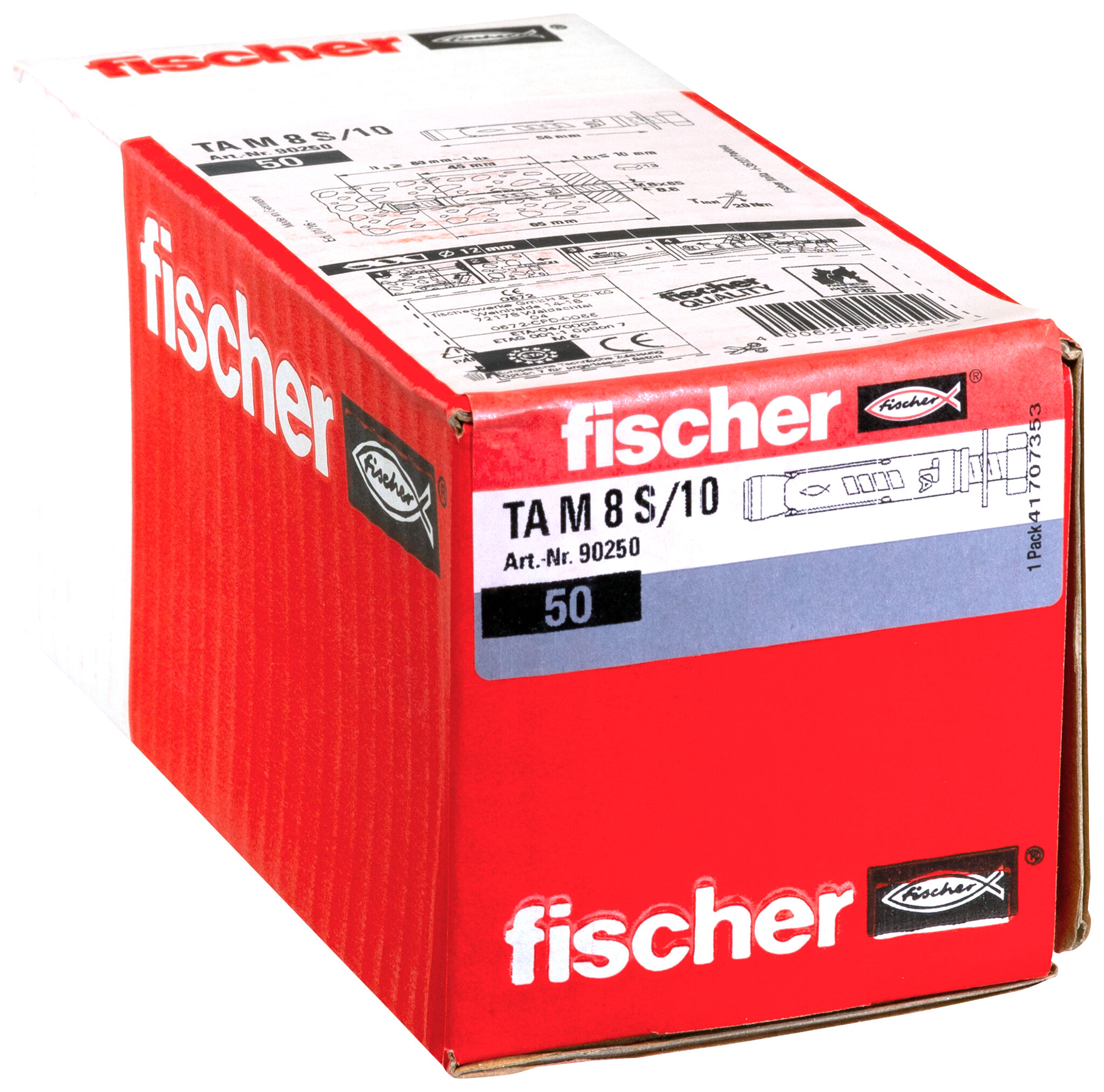 Packaging: "fischer Heavy-duty anchor TA M8 S/10 with screw"