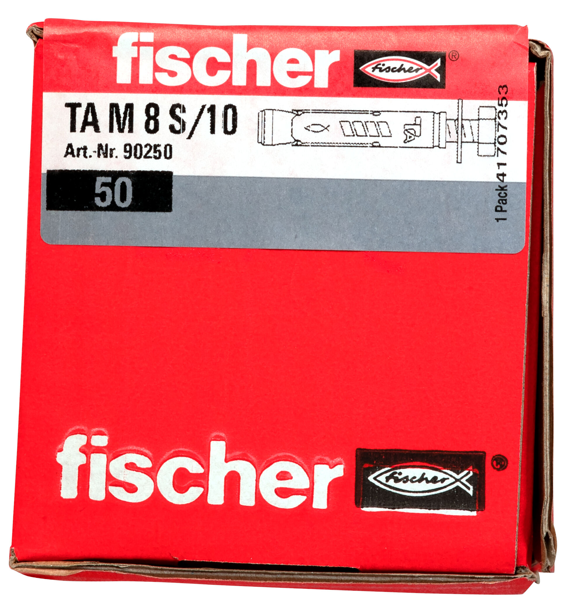 Packaging: "fischer Heavy-duty anchor TA M8 S/10 with screw"