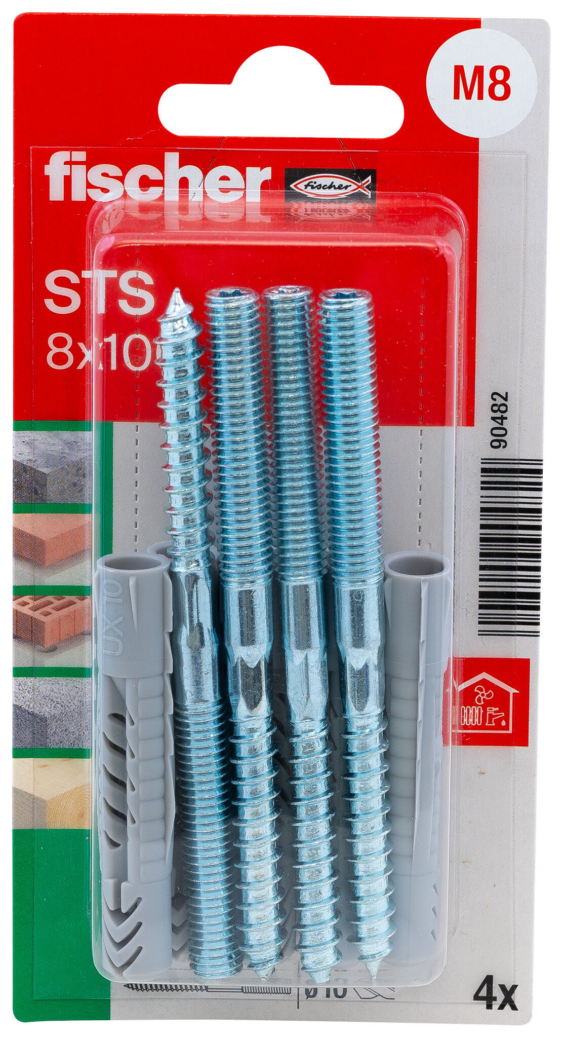 Packaging: "fischer Stud screw STS 8 x 100 + UX K"