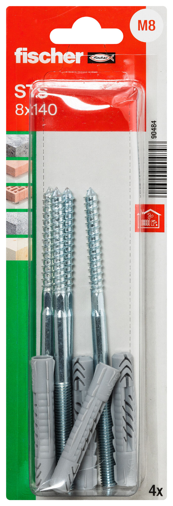 Packaging: "fischer Stud screw STS 8 x 140 + UX K"