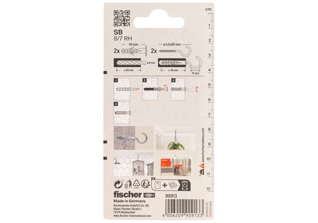 Verpackung: "fischer Spreizdübel SB 8/7"
