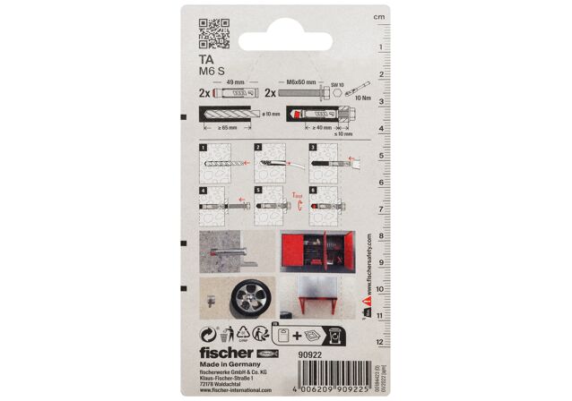 Verpackung: "fischer Schwerlastanker TA M6 S/10"