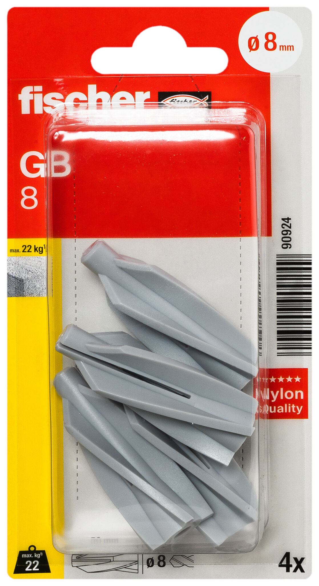 Packaging: "fischer aircrete anchor GB 8 K SB-card"