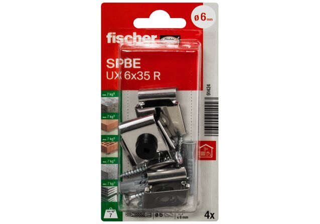 Packaging: "Fixation pour miroirs SPBE K"