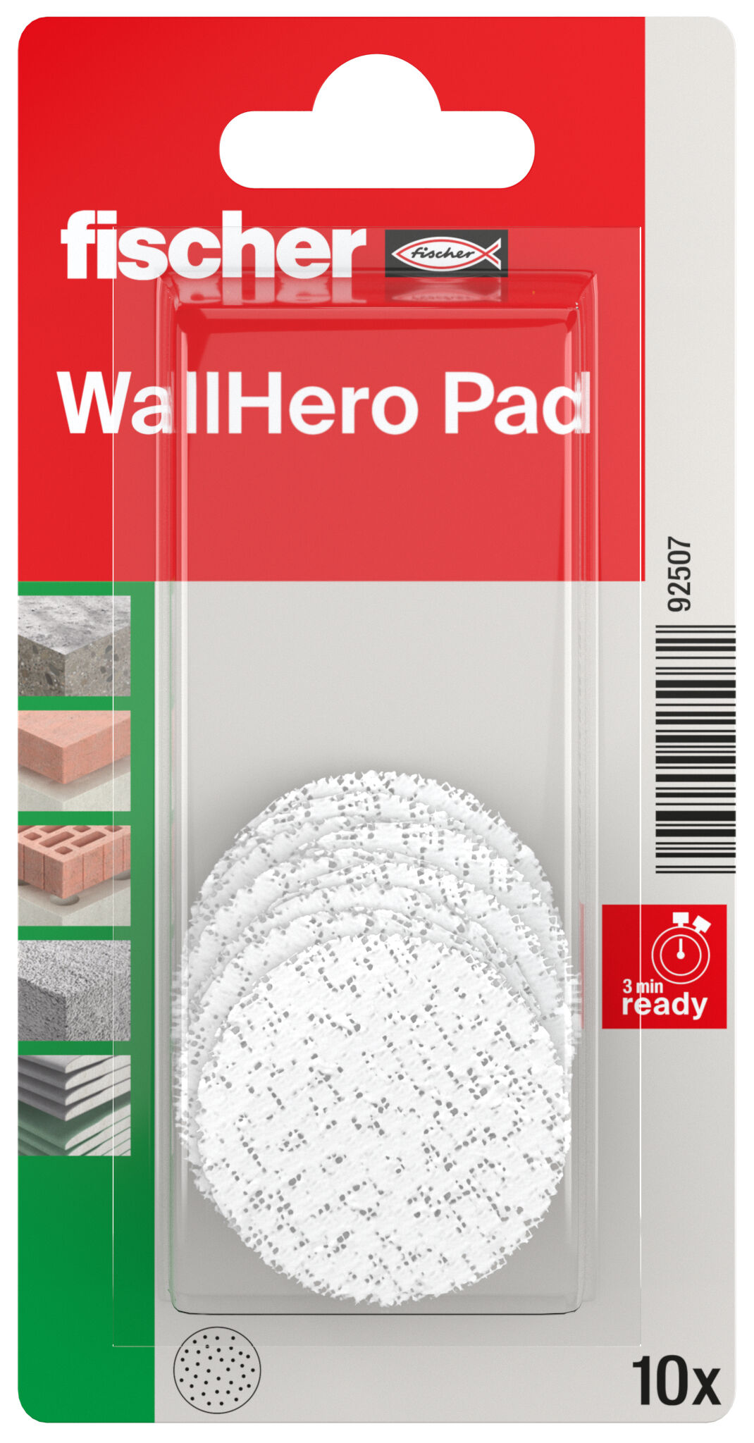 Packaging: "fischer FixIt Γάζα επισκευής τρυπών σε blister"