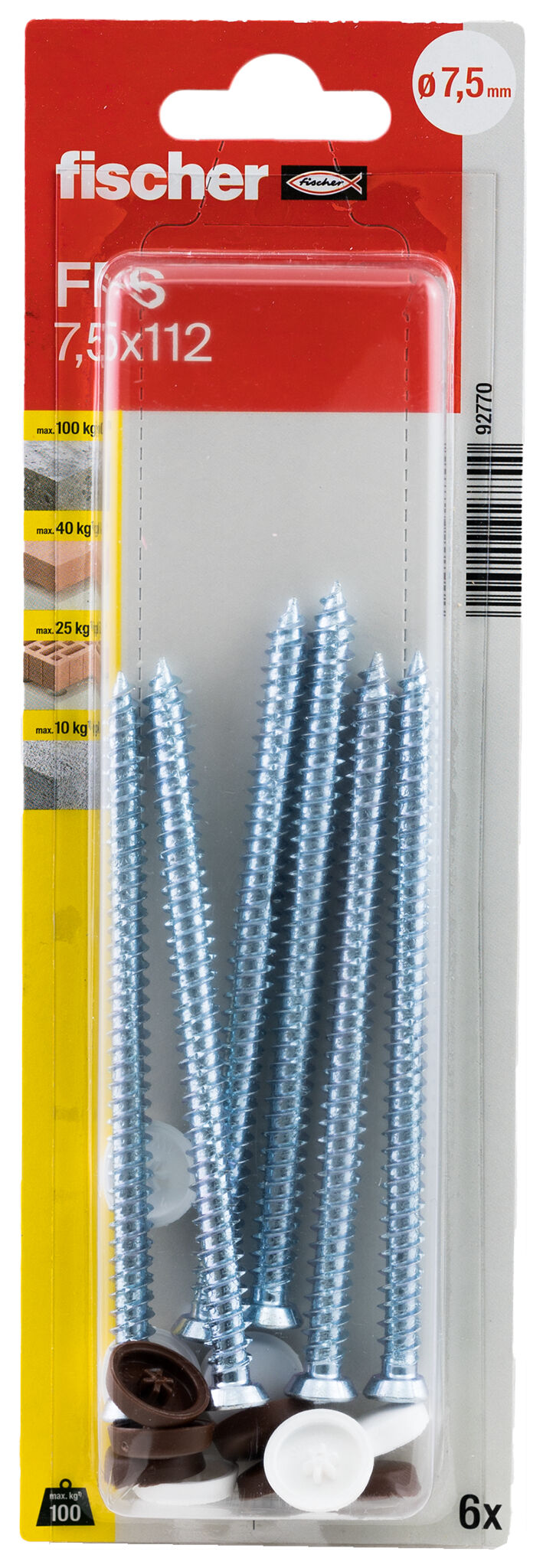 Packaging: "피셔 창문 프레임 스크류 FFS 7.5 x 112 TX30 K SB-card"