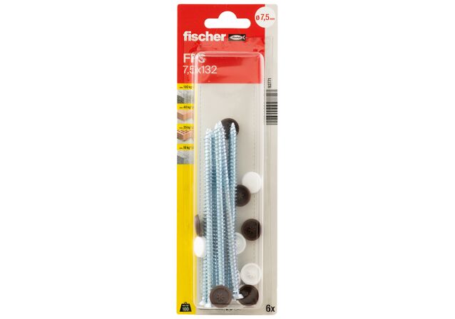 Packaging: "fischer Window frame screws FFS 7.5 x 132 TX30 K SB-card"