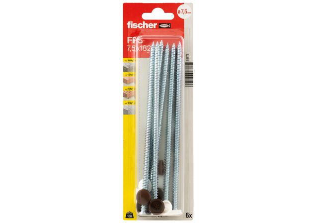 Packaging: "fischer Window frame screws FFS 7.5 x 182 TX30 K SB-card"