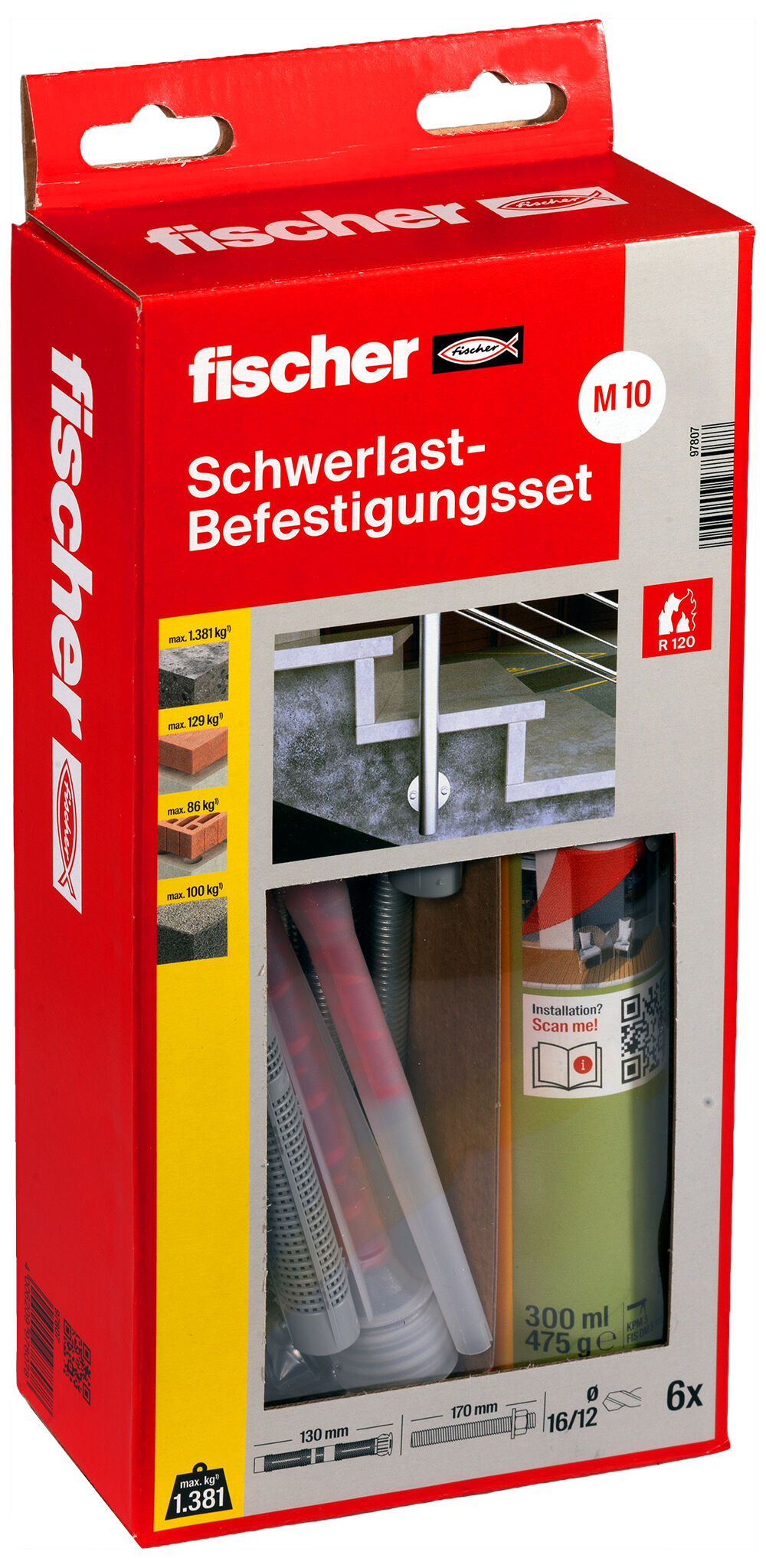 Product Picture: "fischer high-performance set threaded rod M10"