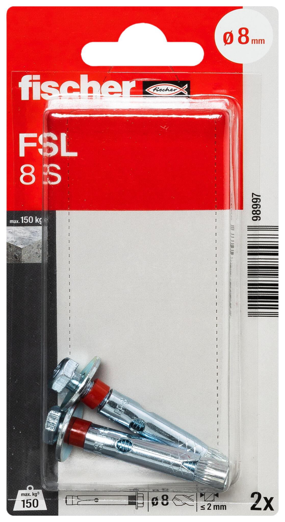 Packaging: "FSL 8 S K NV"