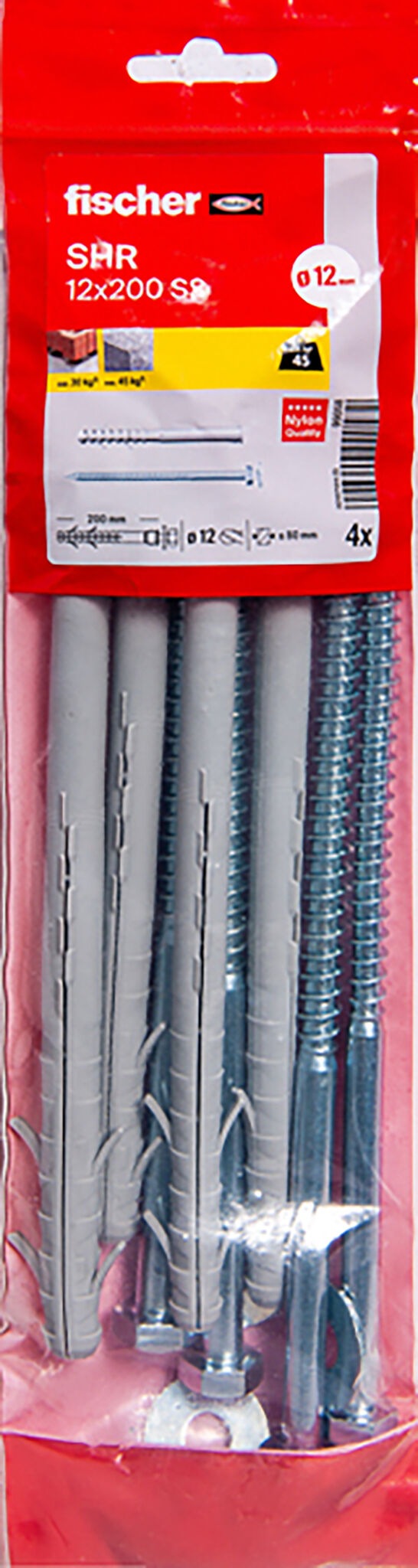 Packaging: "fischer frame fixing S 12 H 200 RSS /4B"