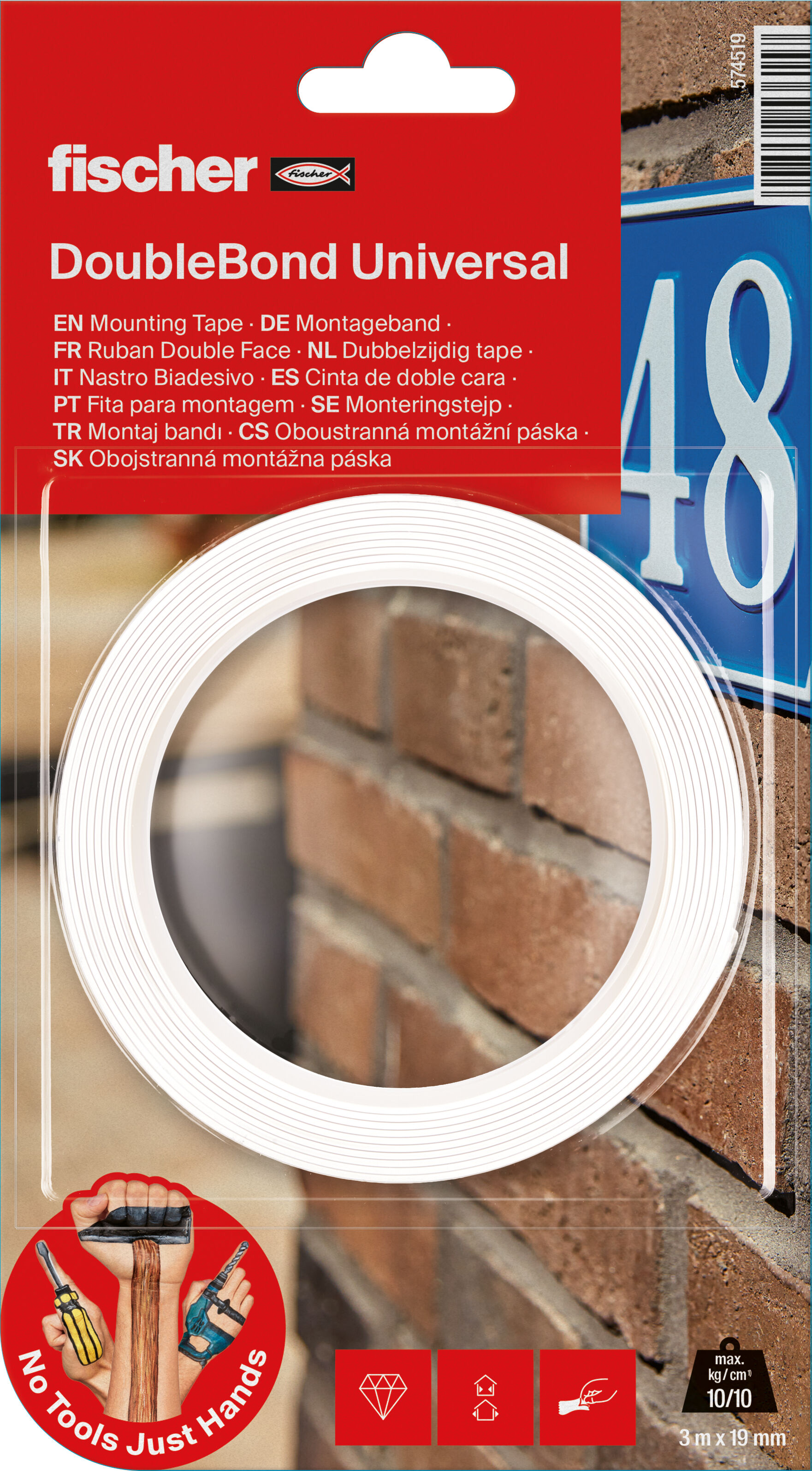 Packaging: "fischer DoubleBond Universal"