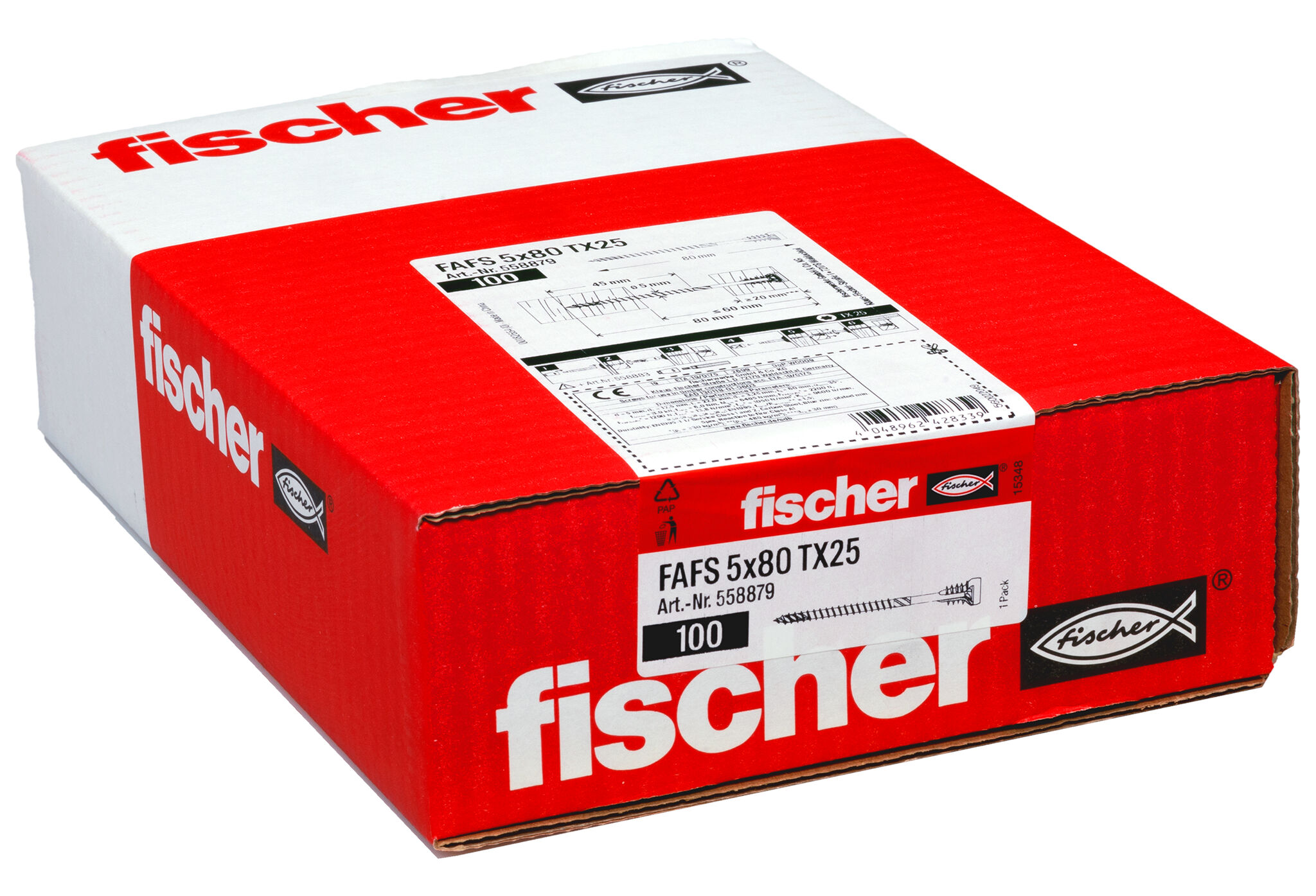 Verpackung: "fischer Justierschraube FAFS 5 x 80 TX25"