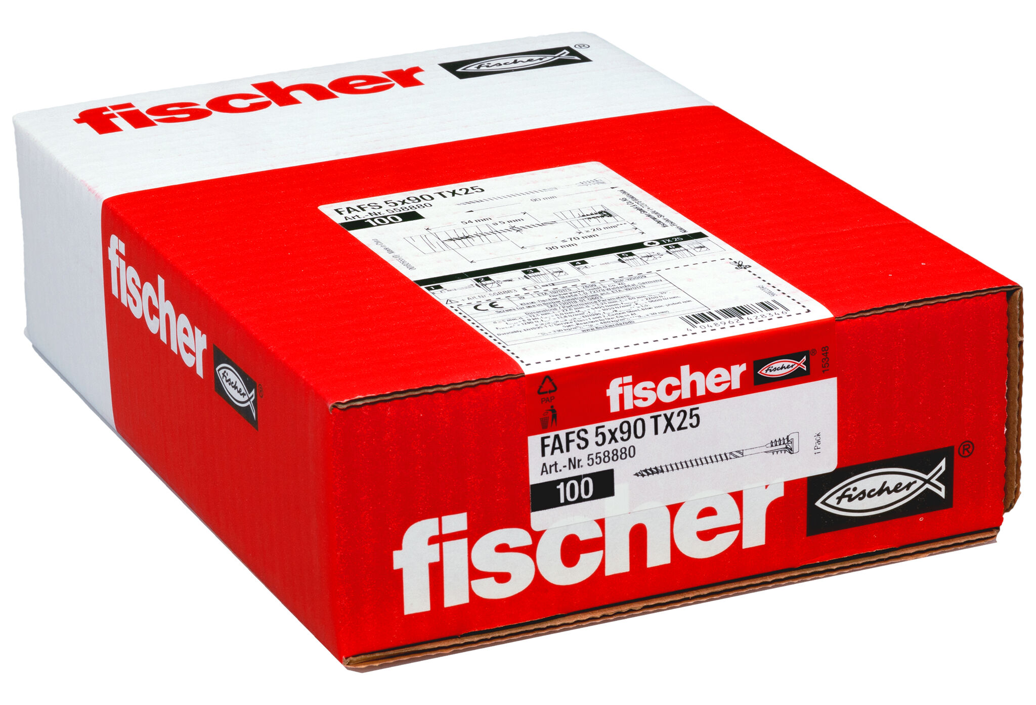 Verpackung: "fischer Justierschraube FAFS 5 x 90 TX25"