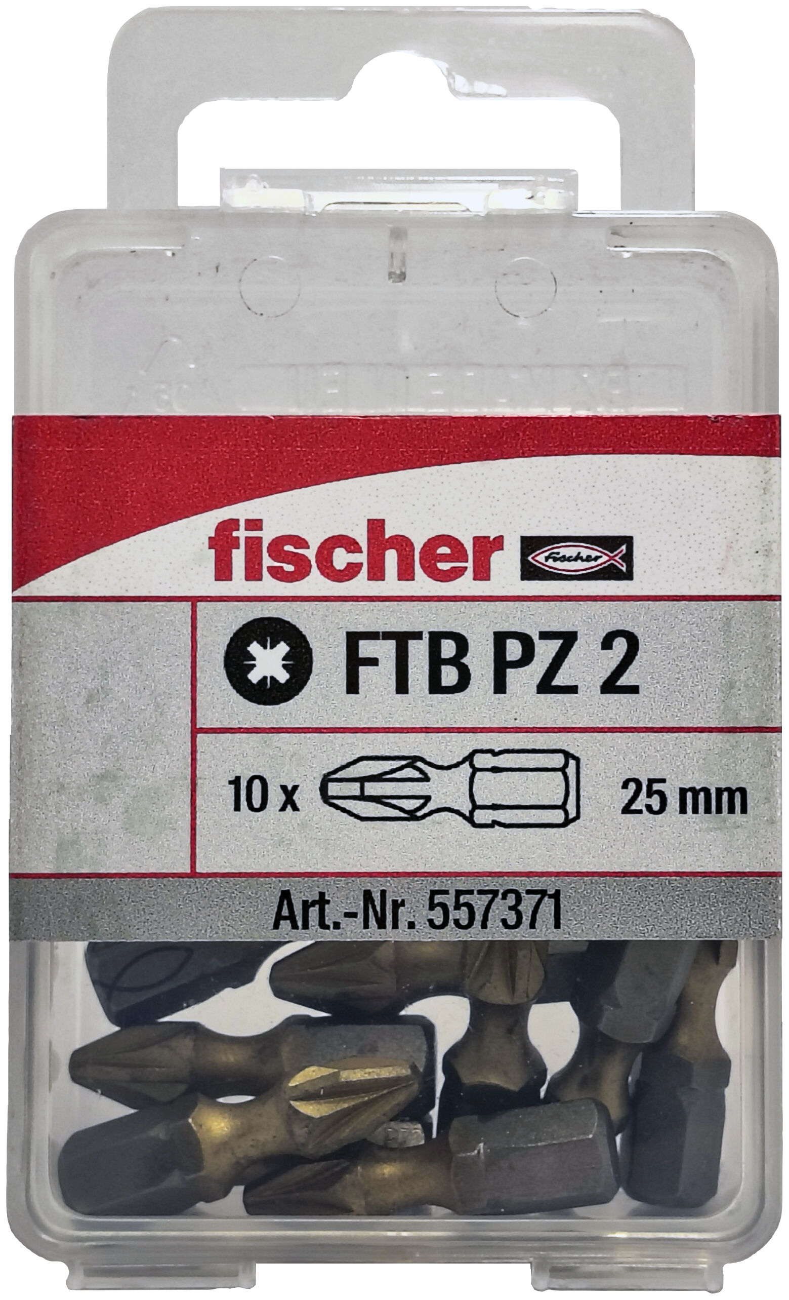 Packaging: "Profesionálne skrutkovacie nadstavce FTB PZ 1 TIN BIT 10 W"