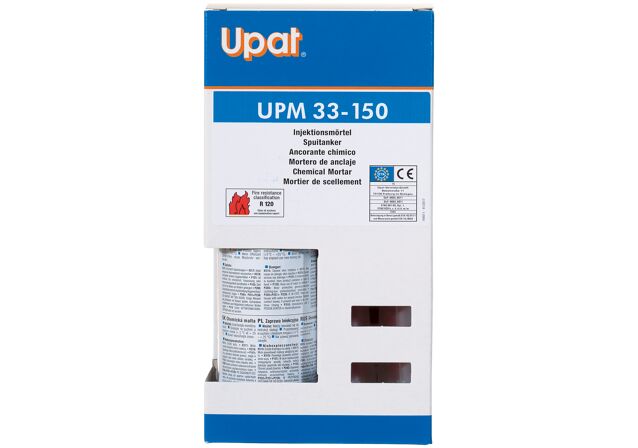 Verpackung: "Upat Injektionsmörtel UPM 33 CX 150"
