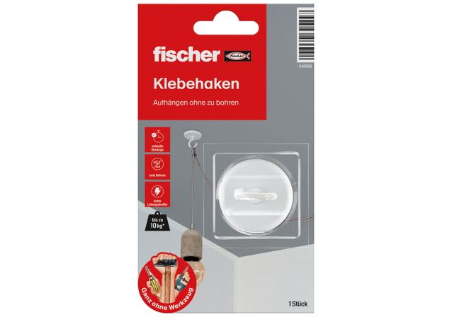 Packaging: "fischer gluing hook"