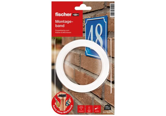 Packaging: "fischer MOUNTING TAPE"
