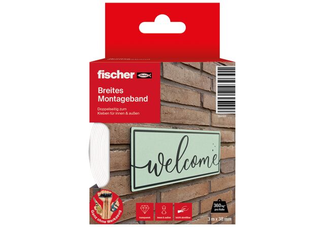 Packaging: "fischer mountingtape wide"
