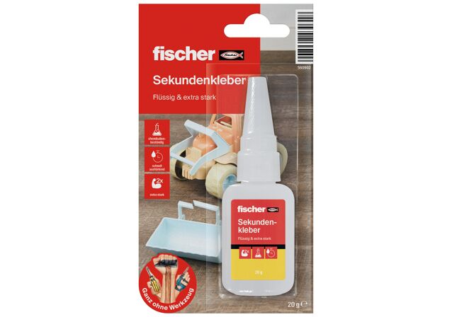 Packaging: "fischer SUPER GLUE"
