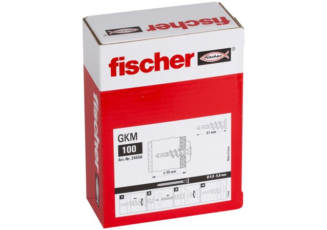 Συσκευασία: "fischer GKM Μεταλλικό βύσμα γυψοσανίδας"