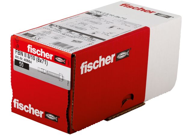 Packaging: "fischer bolt anchor FBN II 8/10 electro zinc plated"