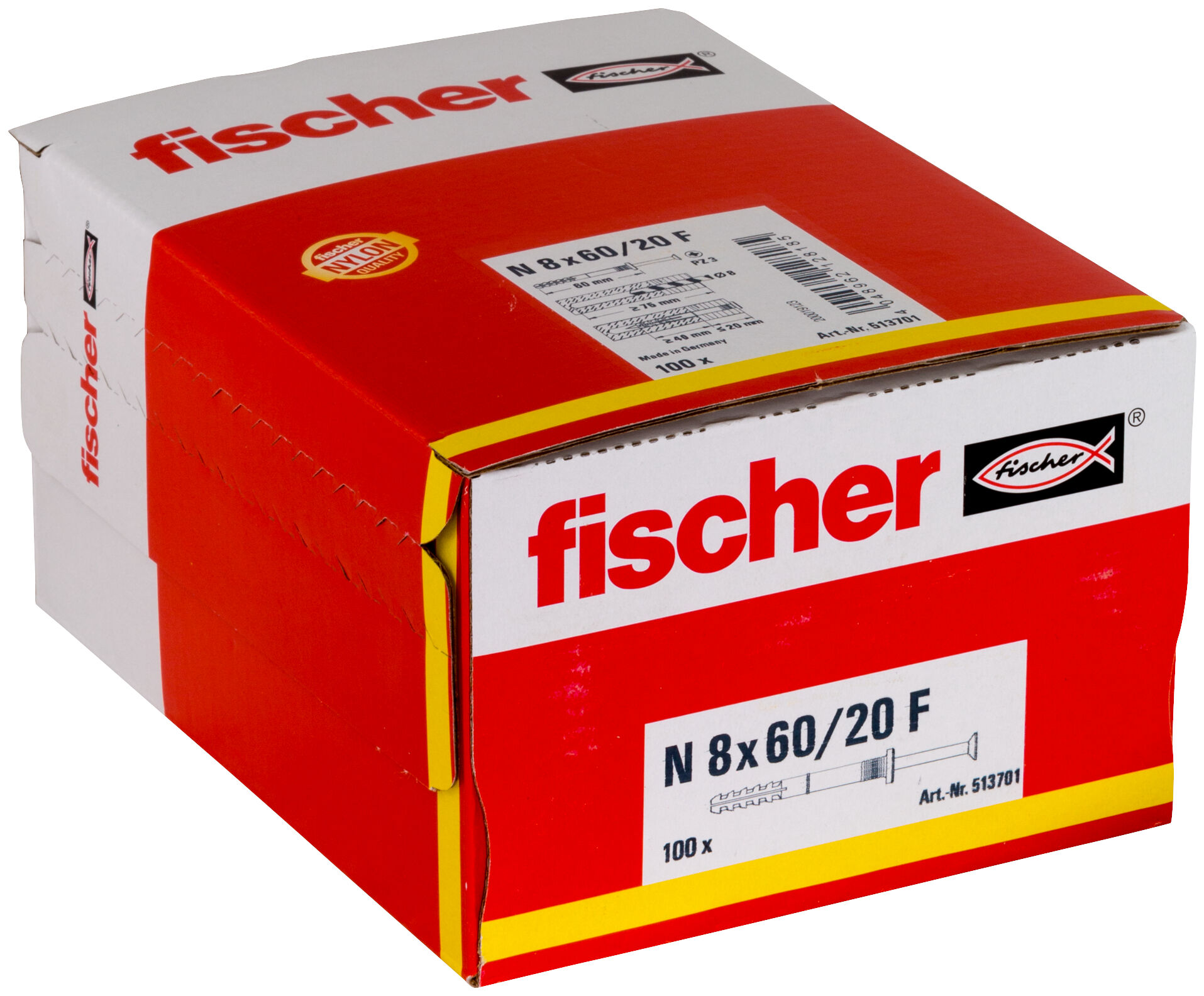 fischer Hammerfix N 8 x 60/20 F with flat head gvz