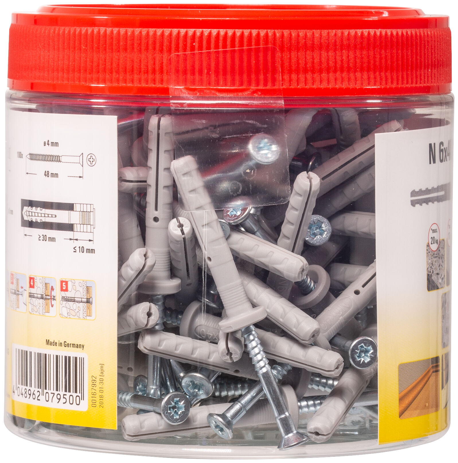 Packaging: "NF 6 x 40/10F /RB 100"