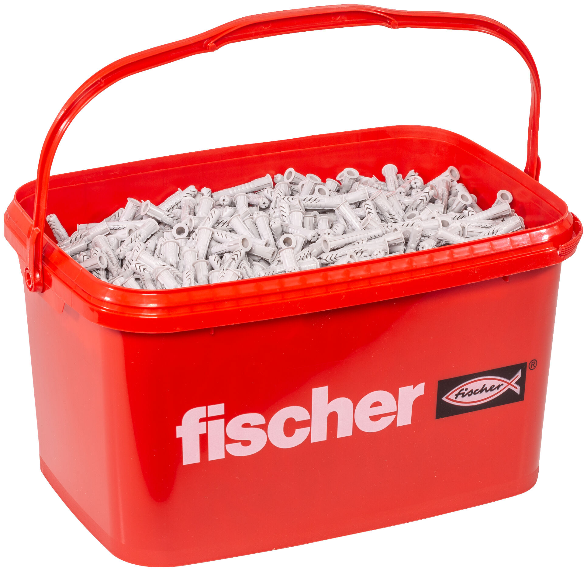Packaging: "fischer Universal plug UX 6 x 35 R in bucket"