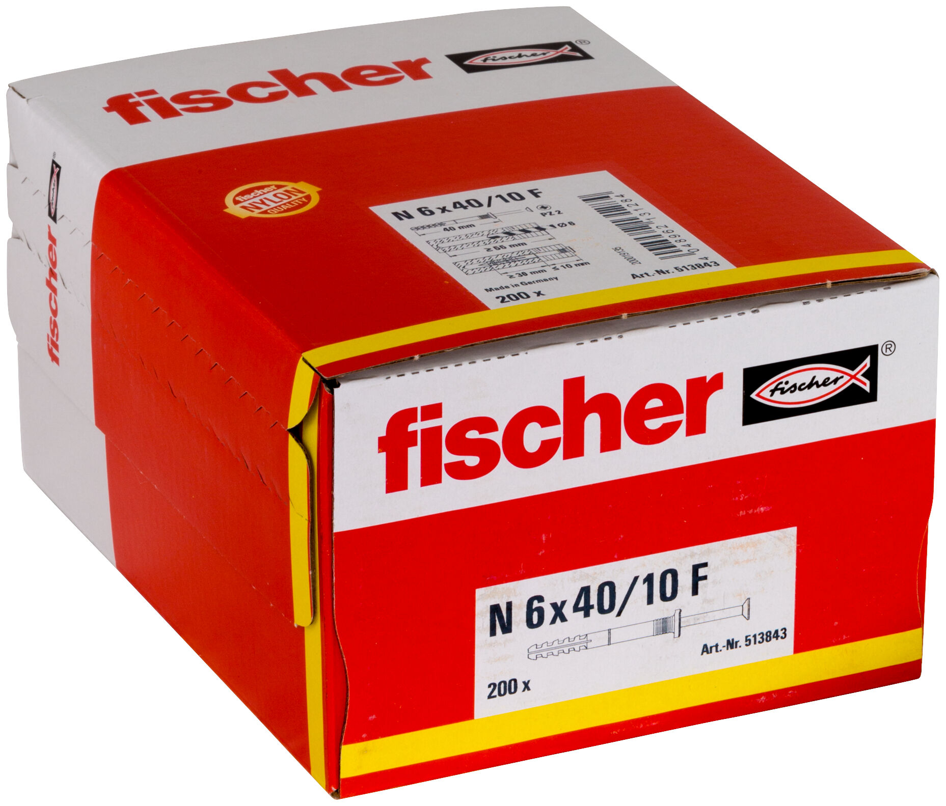 Packaging: "fischer Hammerfix N 6 x 40/10 F (200)"