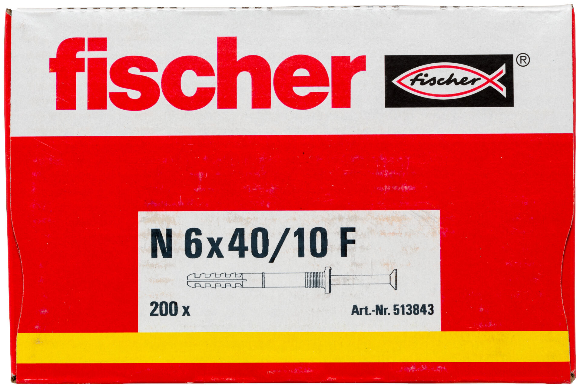 Packaging: "fischer Hammerfix N 6 x 40/10 F (200)"