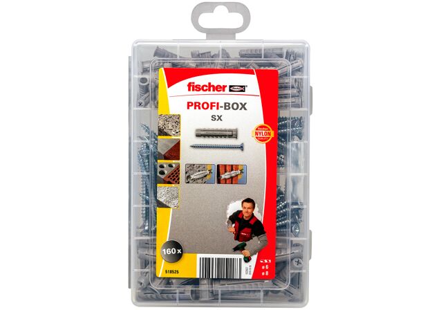 Packaging: "fischer Profi-Box SX ve vidalar"