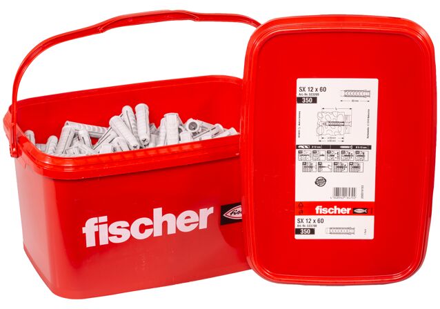 Packaging: "fischer Expansion plug SX 12 in bucket"