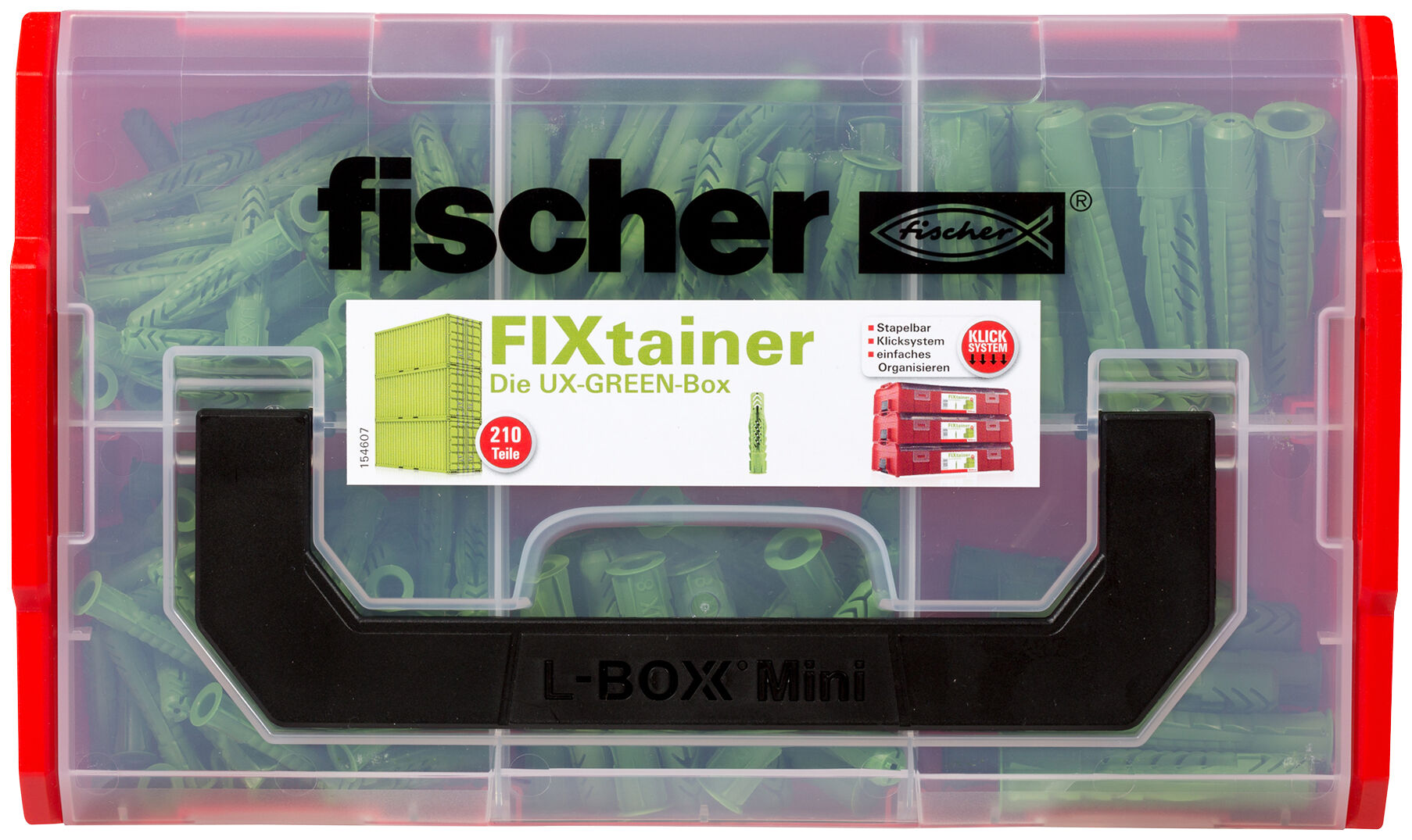 Packaging: "fischer FixTainer - UX Green box"