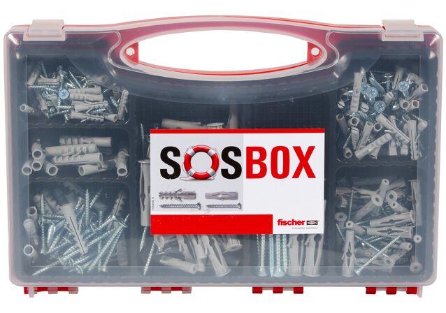 Packaging: "fischer SOS-Box 플러그 S + FU + 스크류"