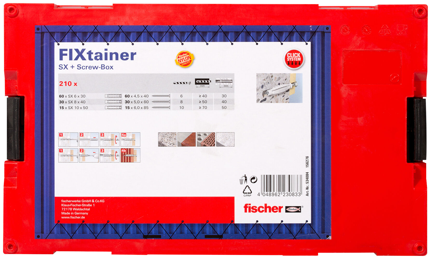 Product Picture: "fischer FixTainer - SX and screws"