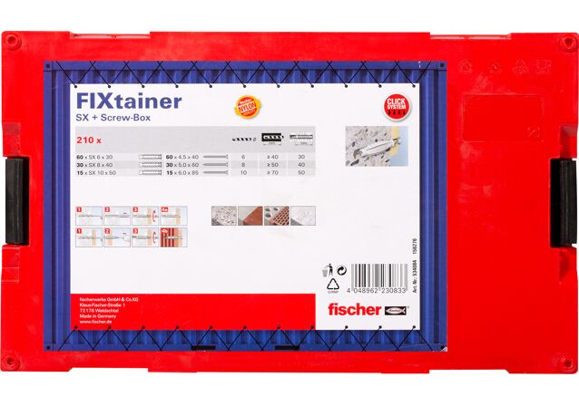 Product Picture: "Caja FixTainer de tacos SX 5/6/8 con tornillos"