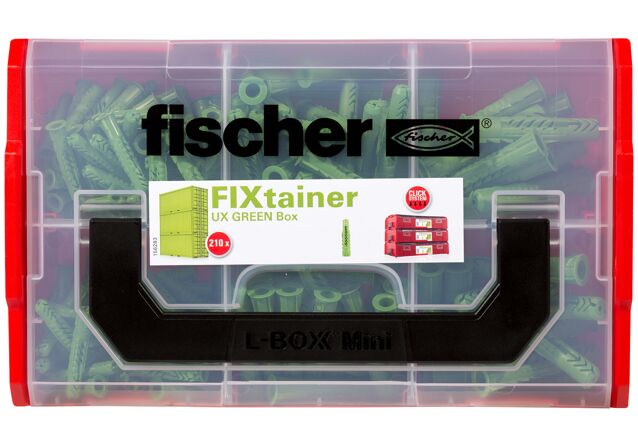Packaging: "fischer FixTainer - UX Green"