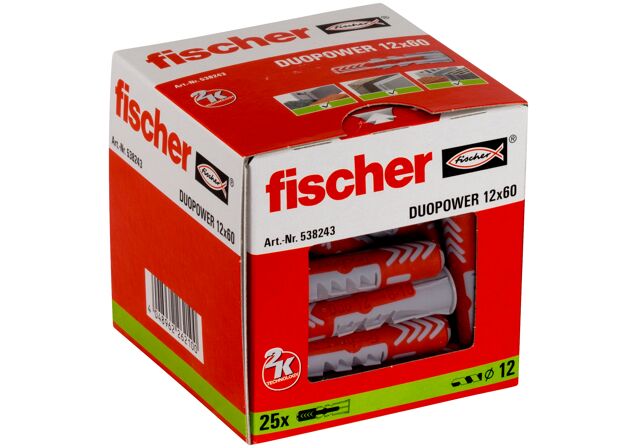 Packaging: "fischer DuoPower 12 x 60"