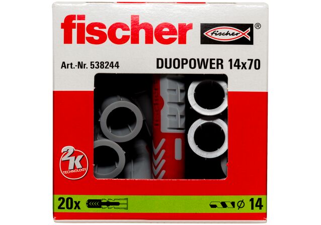 Packaging: "fischer DuoPower 14x70"