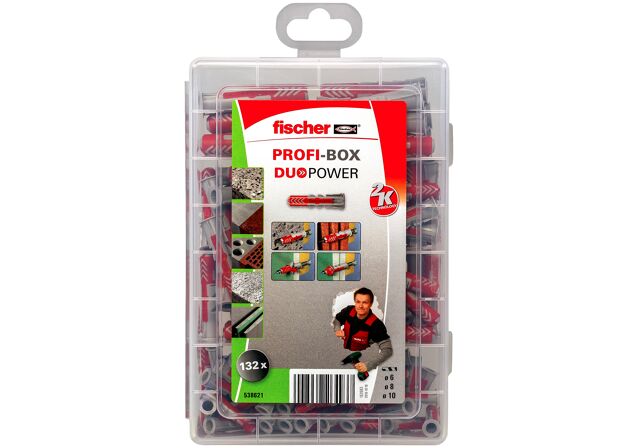 Verpackung: "fischer Profi-Box DuoPower (132 Teile)"