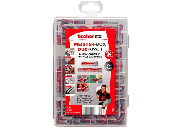 Packaging: "fischer Meister-Box DuoPower short/long"