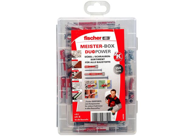 Packaging: "fischer Meister-Box DuoPower short/long + Screws"