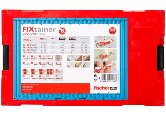 Packaging: "fischer FixTainer - DuoPower kısa/uzun (210)"