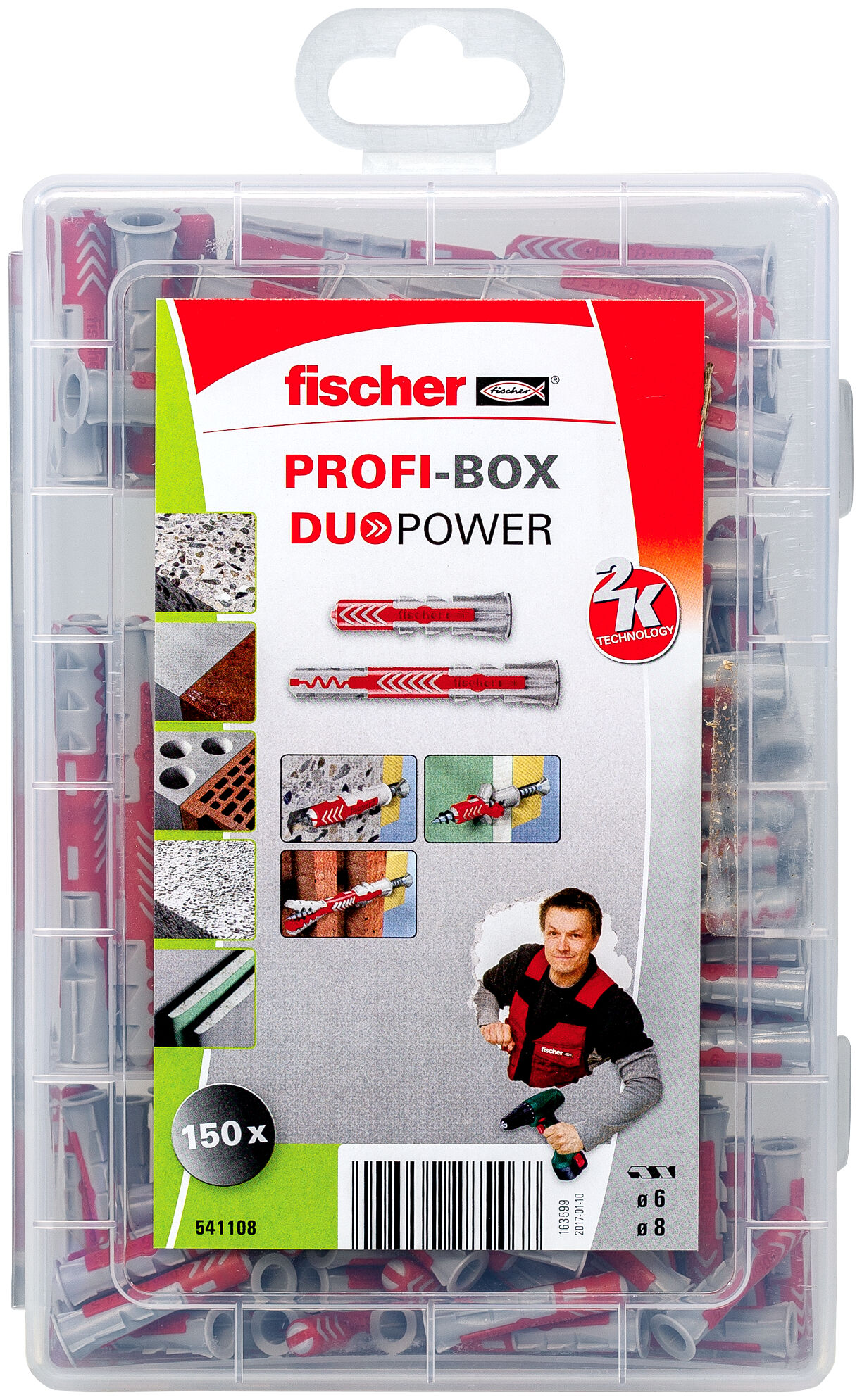 Packaging: "fischer Profi-Box DuoPower short/long"